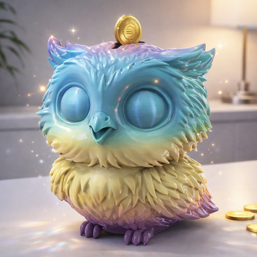 Cute owl piggy bank