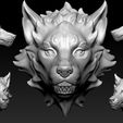 06.jpg Fichier STL gratuit Tête de loup・Plan pour impression 3D à télécharger