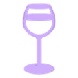 Copa vino M.stl Glass Of Wine Cookie Cutter wine glass