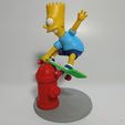 4.png Bart Skateboard - Color Print