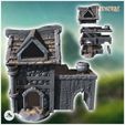 2.jpg Medieval building with cauldron outside and annex with arch (40) - Medieval Fantasy Magic Feudal Old Archaic Saga 28mm 15mm