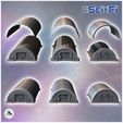 2.jpg Set of Three Concave Futuristic Barracks (4) - Future Sci-Fi SF Post apocalyptic Tabletop Scifi Wargaming Planetary exploration RPG Terrain