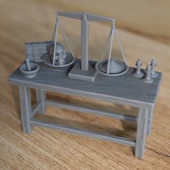 Necromancer-Weight-Balancer.jpg Archivo STL 15 ARTÍCULOS NIGROMANTE ALQUIMISTA PARA EL MEDIO AMBIENTE DIORAMA DE MESA 1/35 1/24・Plan para descargar y imprimir en 3D