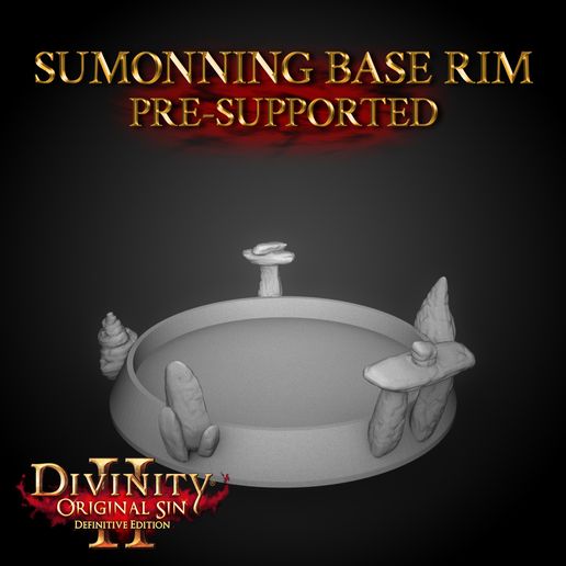 🎲 Summon spell base rim (for 25mm base)・Free STL File for 3D printing・Cults