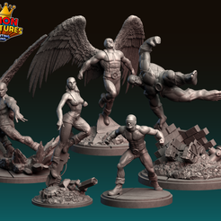 MArveldc.png Fichier STL Marvel Crisis Protocol xmen classic présupposé inclus・Objet imprimable en 3D à télécharger
