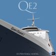 qe21.jpg Cunard RMS Queen Elizabeth 2 (QE2) ocean liner 3D print model - latest years version