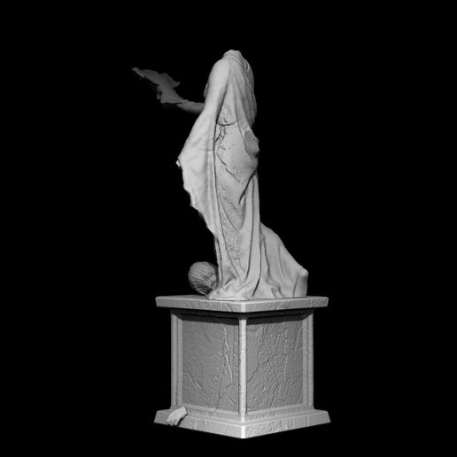 🎲 Shallya statue in ruin・Free 3D File for 3D printing・Cults