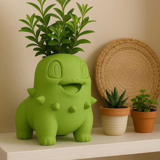 Chicorita Pokemon Flowerpot 3D model