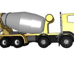 p2.png Fichier STL Camion malaxeur de béton・Design à télécharger et à imprimer en 3D