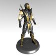 Scorpion MK9 Statue 2020 by PDesigner v2.jpg Mortal Kombat 9 Scorpion figure with MK Keychain