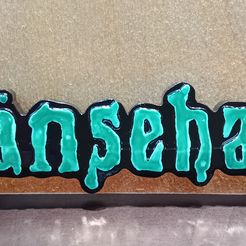 2x GÄNSEHAUT V1.1 Logo Display by MANIACMANCAVE3D