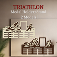 ALL.png Triathlon Medal Holder/Stand |2 Models|