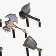 02.png 20 STYLIZED AXE MODELS PACK 1 - LOW POLY