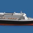 4.jpg Cunard RMS Queen Mary 2 (QM2) ocean liner 3D print-ready model