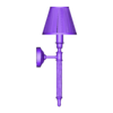 1.obj Grantham wall sconce in aged brass in the English style 3D model