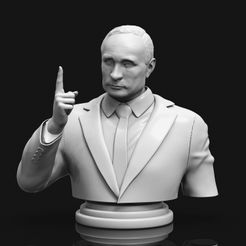 Putin-1.jpg Archivo STL Busto de Vladimir Putin 2・Diseño de impresora 3D para descargar