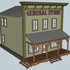 General-Store.jpg Free 3D file HO Scale Western General Store・3D printing design to download