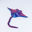 ay E r Fichier STL POISSON RAIE MANTA ARTICULÉ IMPRIMÉ SUR PLACE・Objet imprimable en 3D à télécharger