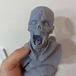 PXL_20210825_115255493.MP.jpg Download free STL file Zombie Cap Bust (Statue) • 3D printer model, irsculpts