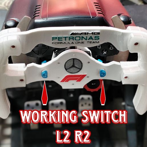 1-6.jpg 3D Printed MERCEDES F1 Racing Wheel for Sim Racing Logitech G29 Mod