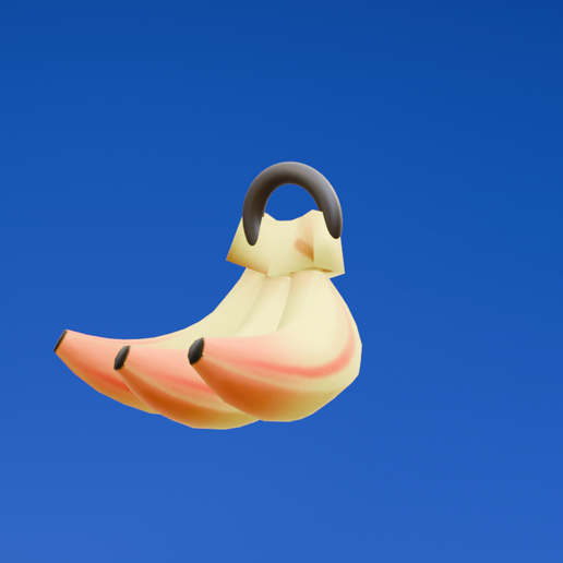 Banana Bunch Keychain - Cute Fruit Collectible - Ready to Print