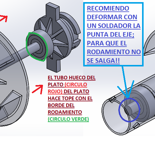 Paso 3.png Держатель катушки нити creality ender 3 - ДИАМЕТР 73 мм или более с подшипником