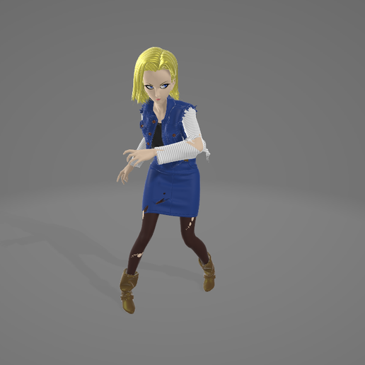 Android 18 – Battle-Ready Design (DBZ Inspired) 3D model