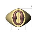 Bone-link-Oval-ring-size7to10-08.jpg Bone link insert signet ring US sizes 7to10 3D print model
