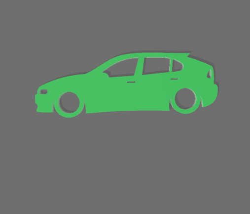 Seat Leon mk1 side key ring 3D model preview