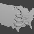 0Dont-Tread-On-Me-Flag-US-Map-©.jpg Dont Tread On Me Flag - US Map - CNC Files For Wood, 3D STL Model