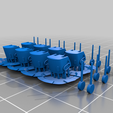 1_700_USN_CL_5_inch_Dual_Purpose_main_turrets.png 1:700 scale US Navy twin 5" dual purpose turrets for model warships