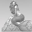 Mermaid 2 bas-relief .1.jpg Mermaid 2 bas-relief CNC