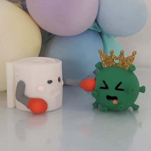 toilet paper vs covid19 ( no support ) - 3D model önizlemesi