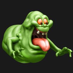 STL file Ghostbusters Slimer and Louis Figurine・3D printer design to  download・Cults