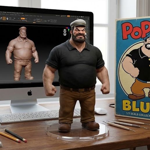 BRUTUS / BLUTO: Popeye's Greatest Rival! 💪 Classic 3D Model