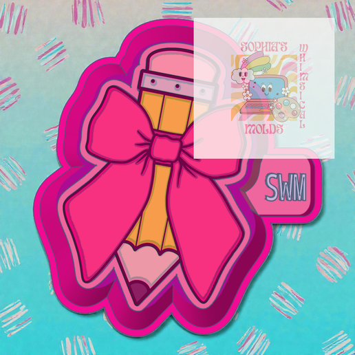 Pencil with Big Bow Mold Housing