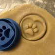 IMG_1236.JPG Cookie stamp with cookie cutter - Paw in heart