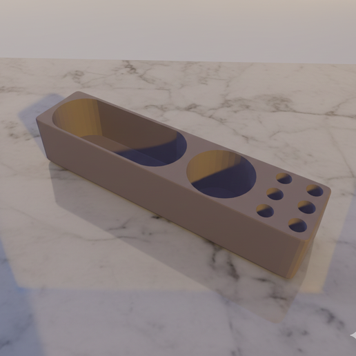 Bathroom & Vanity Countertop Organizer STL | 3D Printed Toothbrush & Makeup Holder
