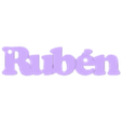 Rubén1.stl Keychains with Rubén´s name