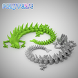 Innere Fichier STL Impression de dragon mythique en place sans support・Modèle imprimable en 3D à télécharger, Printverse