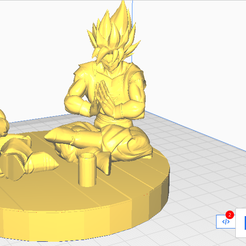 1.png Archivo STL Meditación de Goku y Vegeta・Objeto de impresión 3D para descargar, tiagofaller