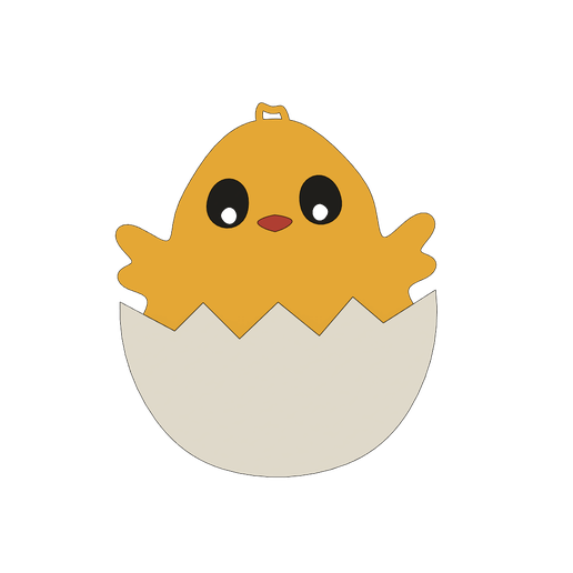 Easter chicken in egg 3D model