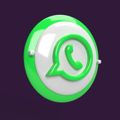watsup.jpg 3D file Whatsapp Logo | 3D ICONS .V1・3D printable model to download