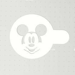 a.jpg STL file MICKEY MOUSE Coffe stencil / MICKEY MOUSE Coffe stencil・3D printer model to download