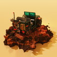 7.png 3D military Jeep in mud voxel art