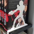 SerreLivresPhoto02.jpg Manga Book Clamp: Gantz, Gundam, Kaiju No 8, Trigun for 20mm shelf