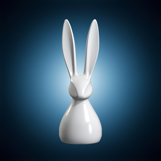 Minimalist Rabbit Sculpture Home Decor 3D Print Model