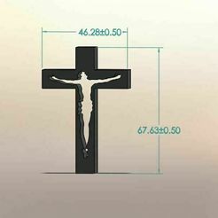 01.jpg Download STL file Cross of Jesus • Design to 3D print, LuisCrown