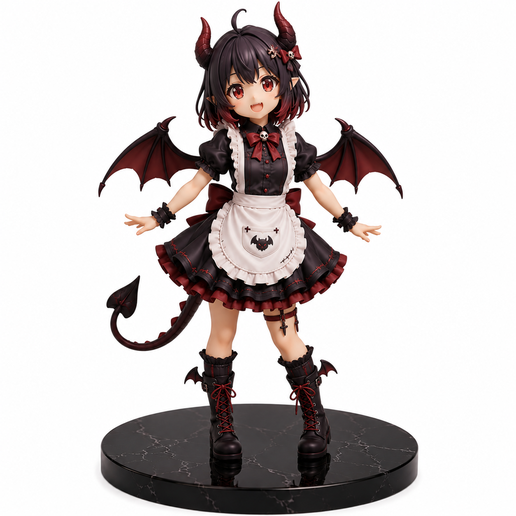 Modelo de chica Súcubo kemonomimi