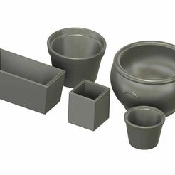 Vasi-01.jpg Fichier 3D Jeu de vases pour dioramas à l'échelle 1:35・Plan à imprimer en 3D à télécharger